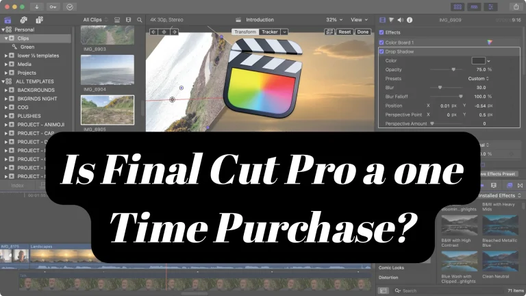 Is Final Cut Pro a one Time Purchase?