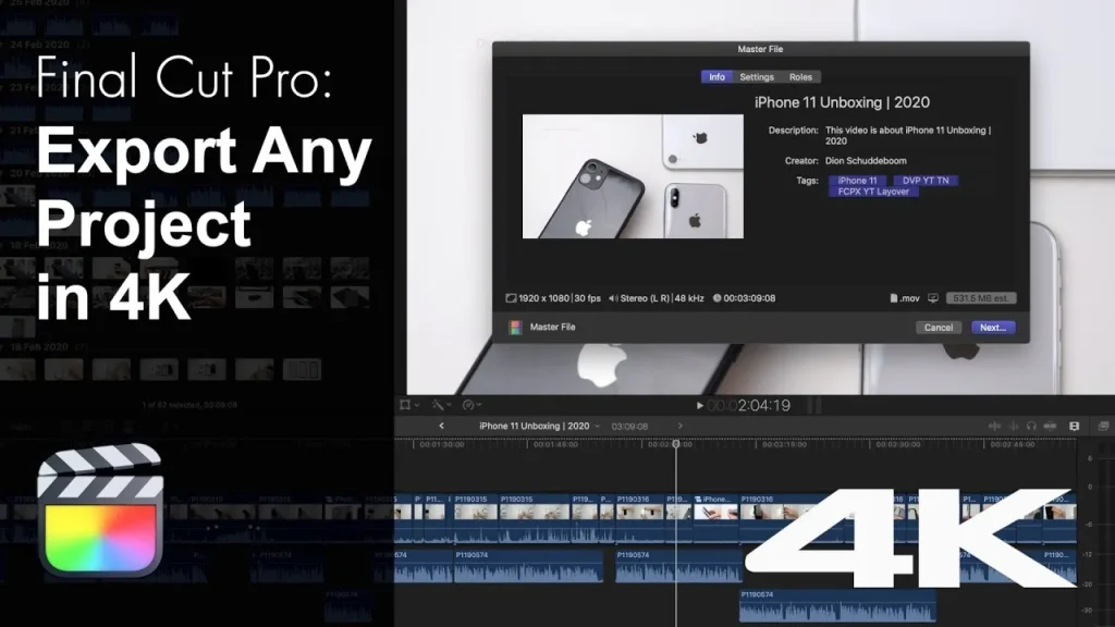 How to Export Videos in Final Cut Pro (HD & 4K)